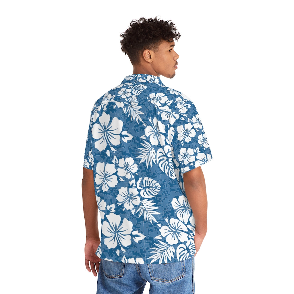Florida Originals Blue and White Hawaiian Shirt – FloridaOriginals